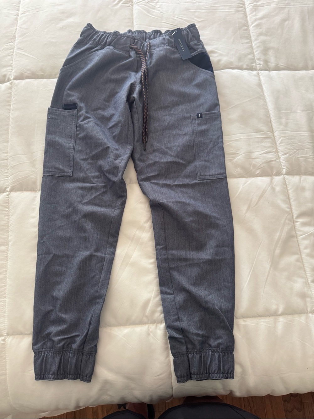 JAANUU Women’s Jogger Scrub Pants 
Size XXS Petite Chambray Blue  NWT